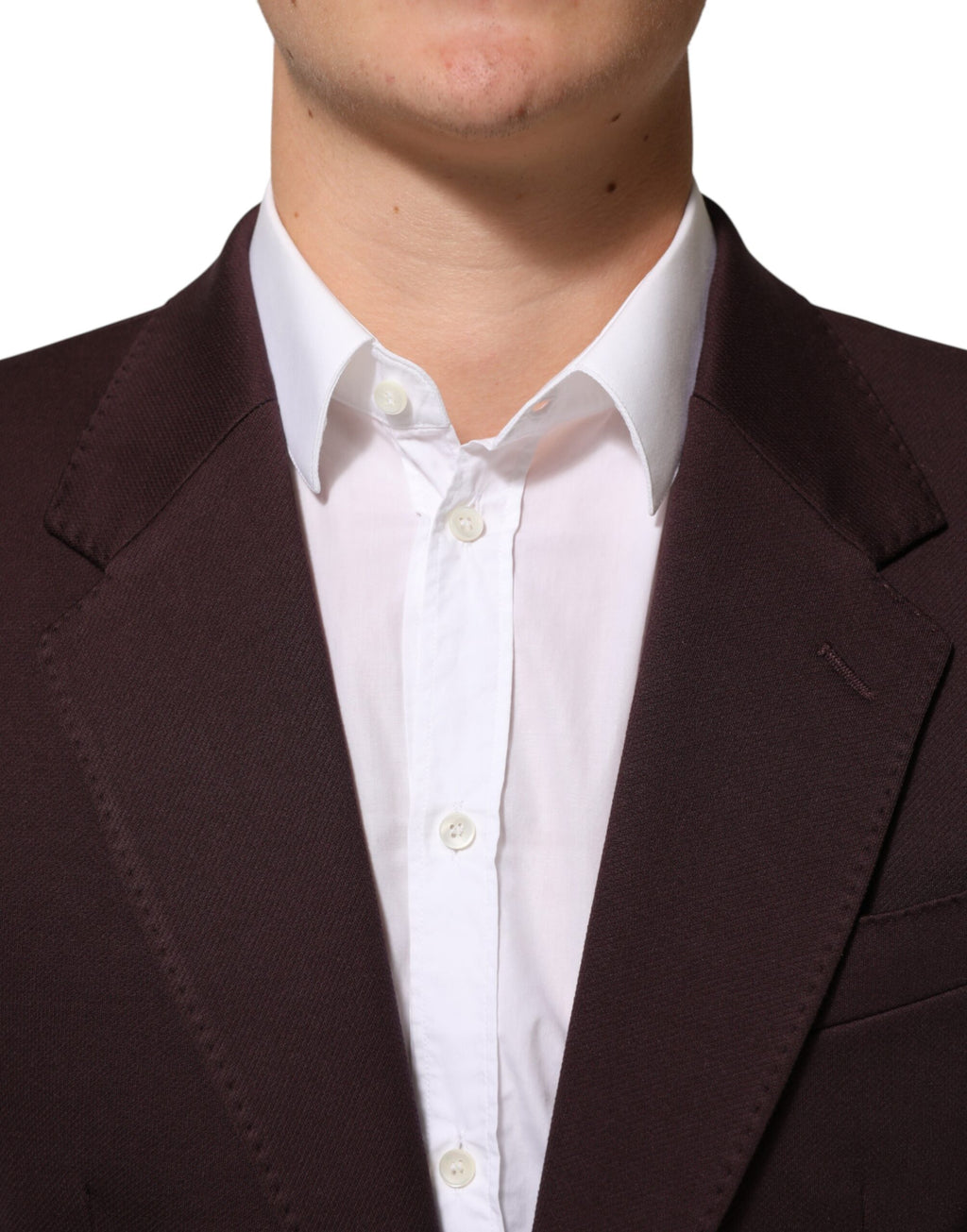 Dolce & Gabbana Maroon-roter Baumwoll-Blazer mit 2 Knöpfen