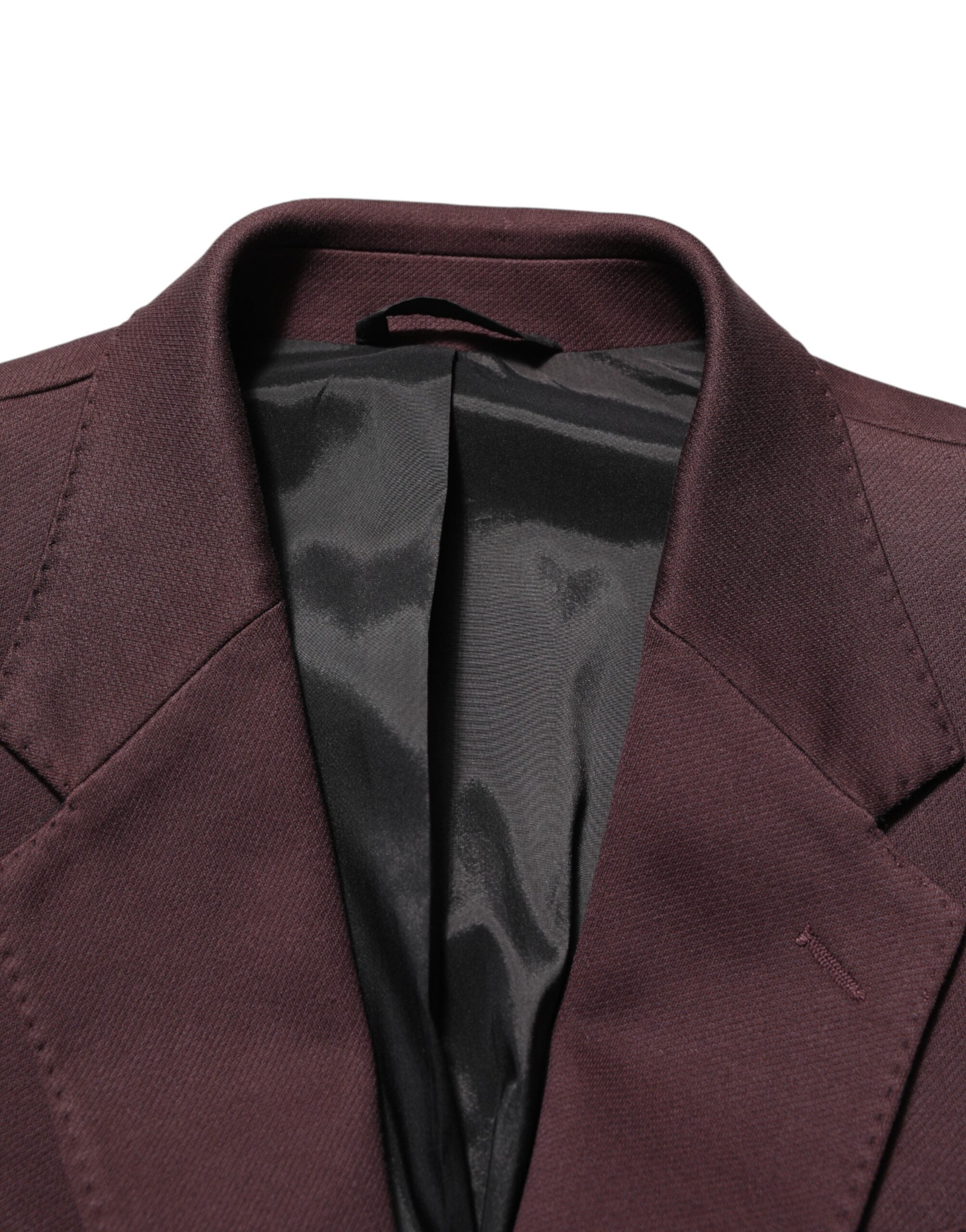 Dolce & Gabbana Maroon-roter Baumwoll-Blazer mit 2 Knöpfen