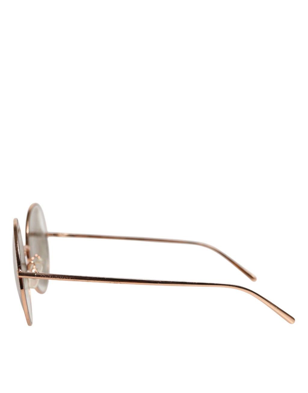 Dolce & Gabbana Sonnenbrille mit roségoldenen Rändern und runden Gläsern