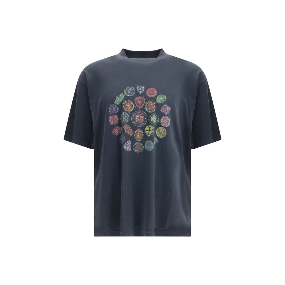 Balenciaga Schwarzes Baumwoll-T-Shirt