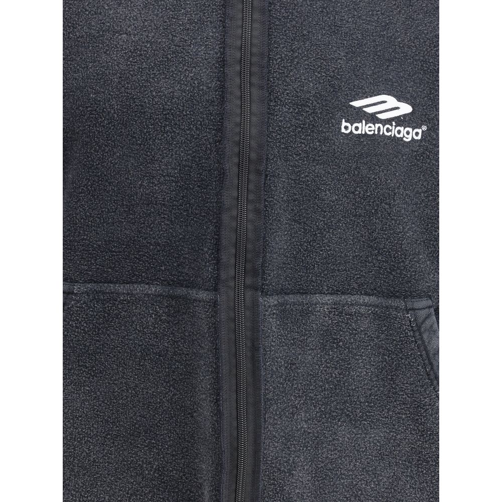 Balenciaga Baumwoll-Sweatshirt in Schwarz