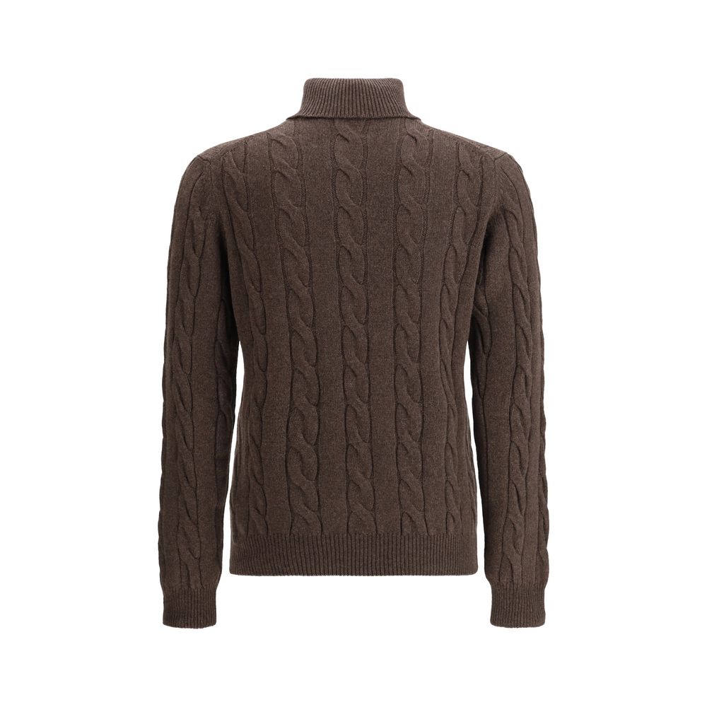 Aragona Cashmere Brauner Kaschmir-Rollkragenpullover