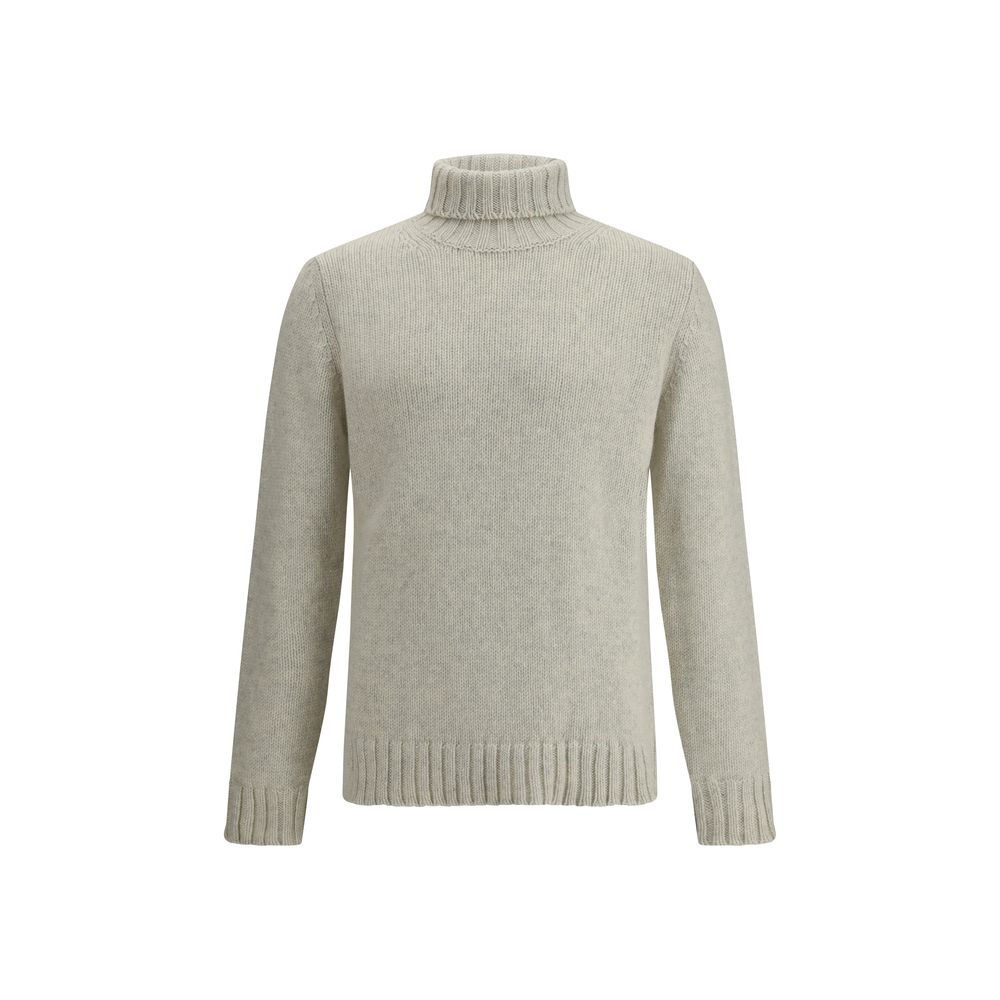 Aragona Cashmere Grauer Alpaka-Vicugna-Pacos-Rollkragenpullover