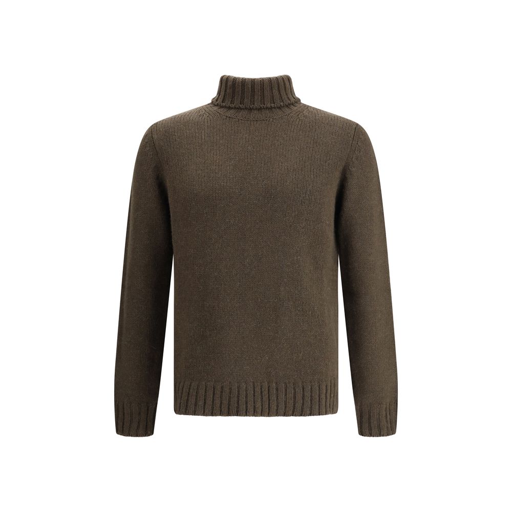 Aragona Cashmere Grüner Alpaka-Vicugna-Pacos-Rollkragenpullover