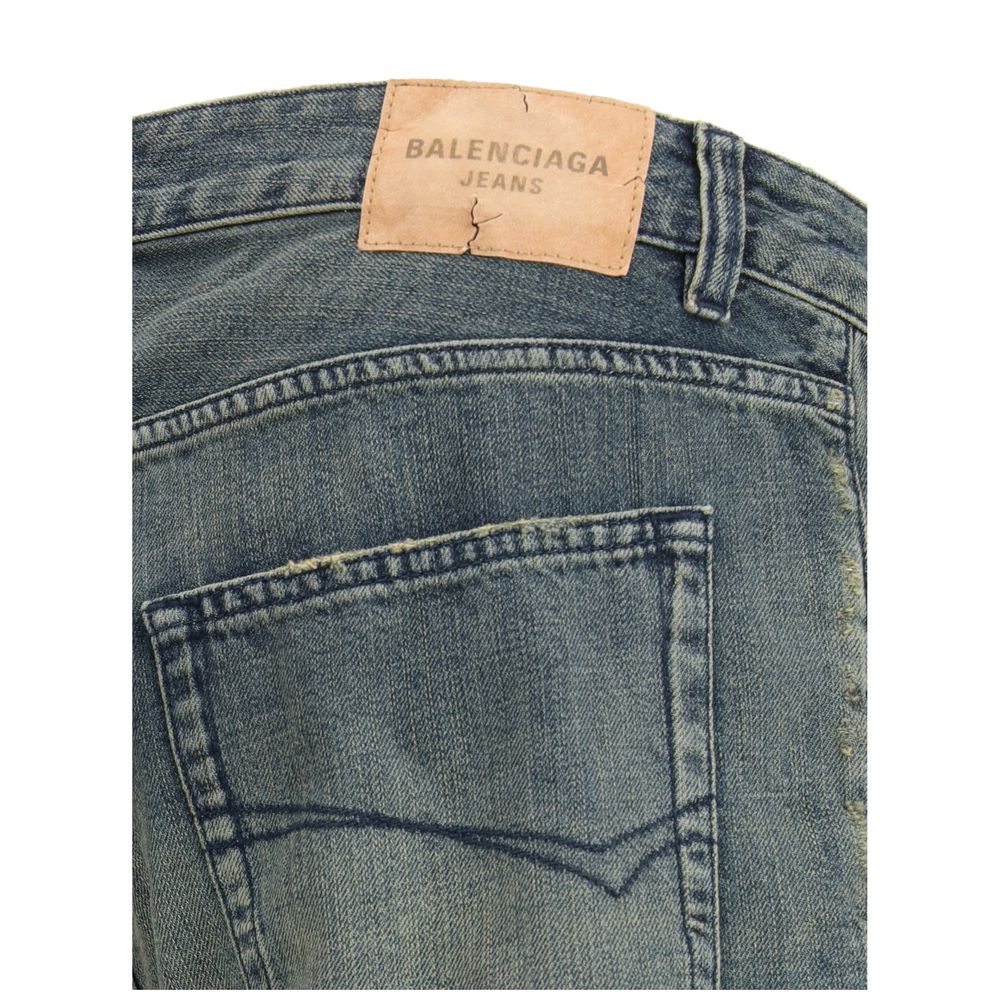 Balenciaga Blaue Baumwoll-Jeans mit Relaxed Fit