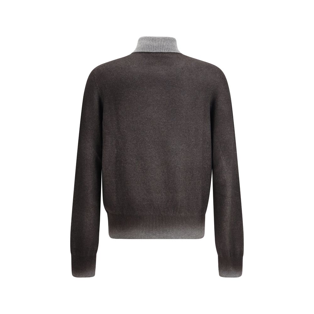 Aragona Cashmere Grauer Kaschmir-Rollkragenpullover