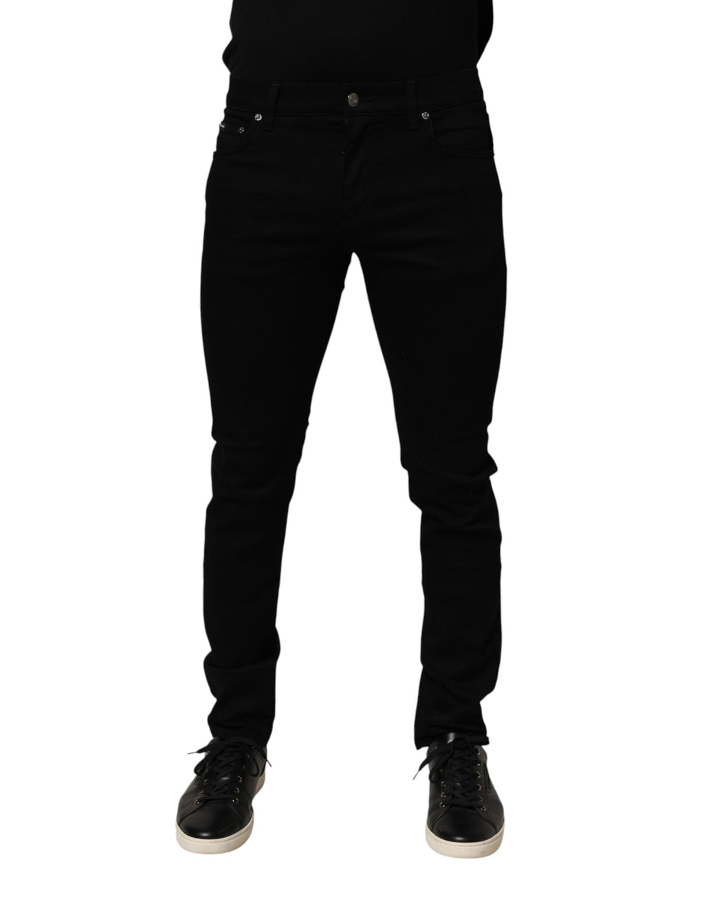 Dolce & Gabbana Schwarze Stretch-Baumwolljeans mit schmaler Passform für Herren