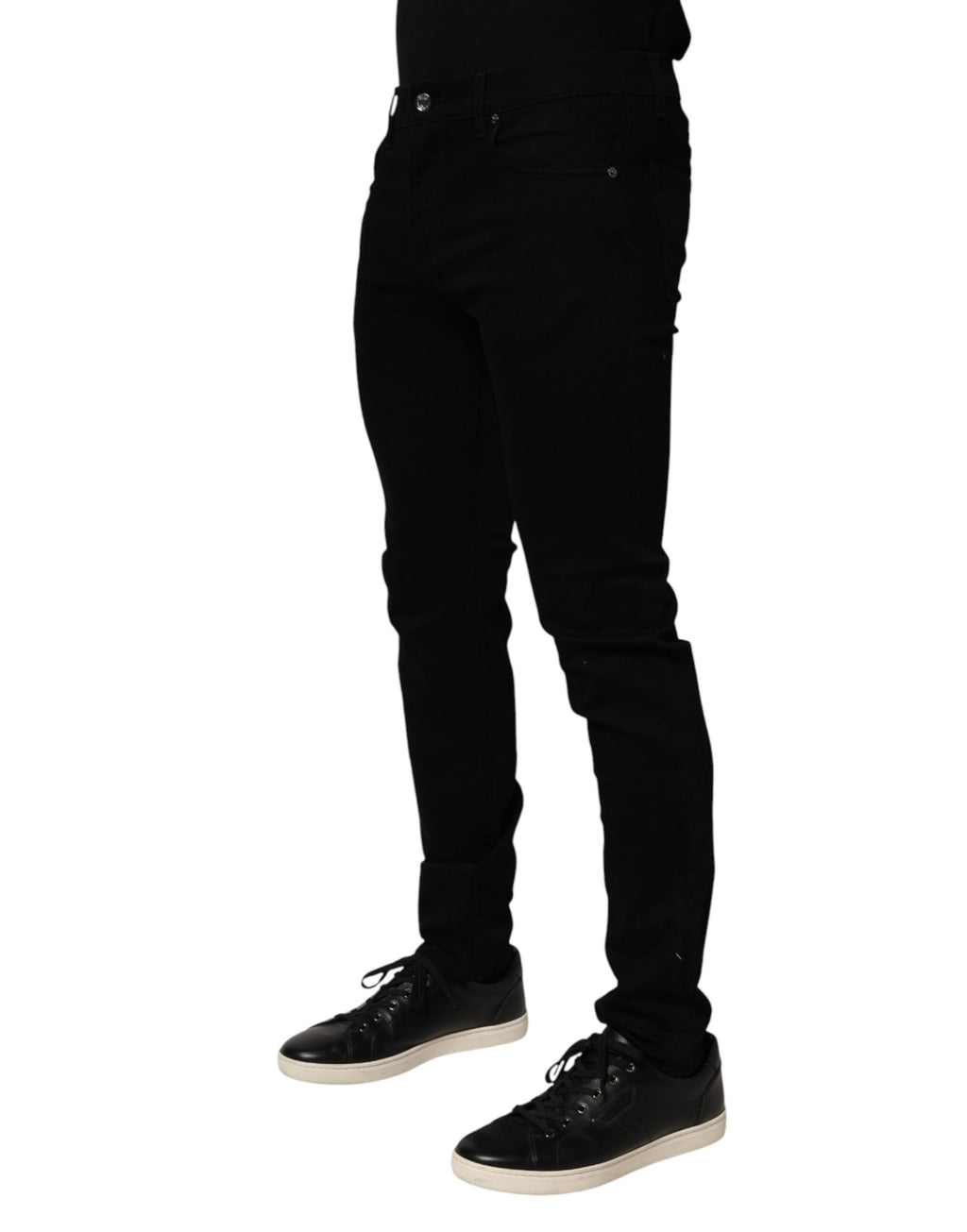 Dolce & Gabbana Schwarze Stretch-Baumwolljeans mit schmaler Passform für Herren