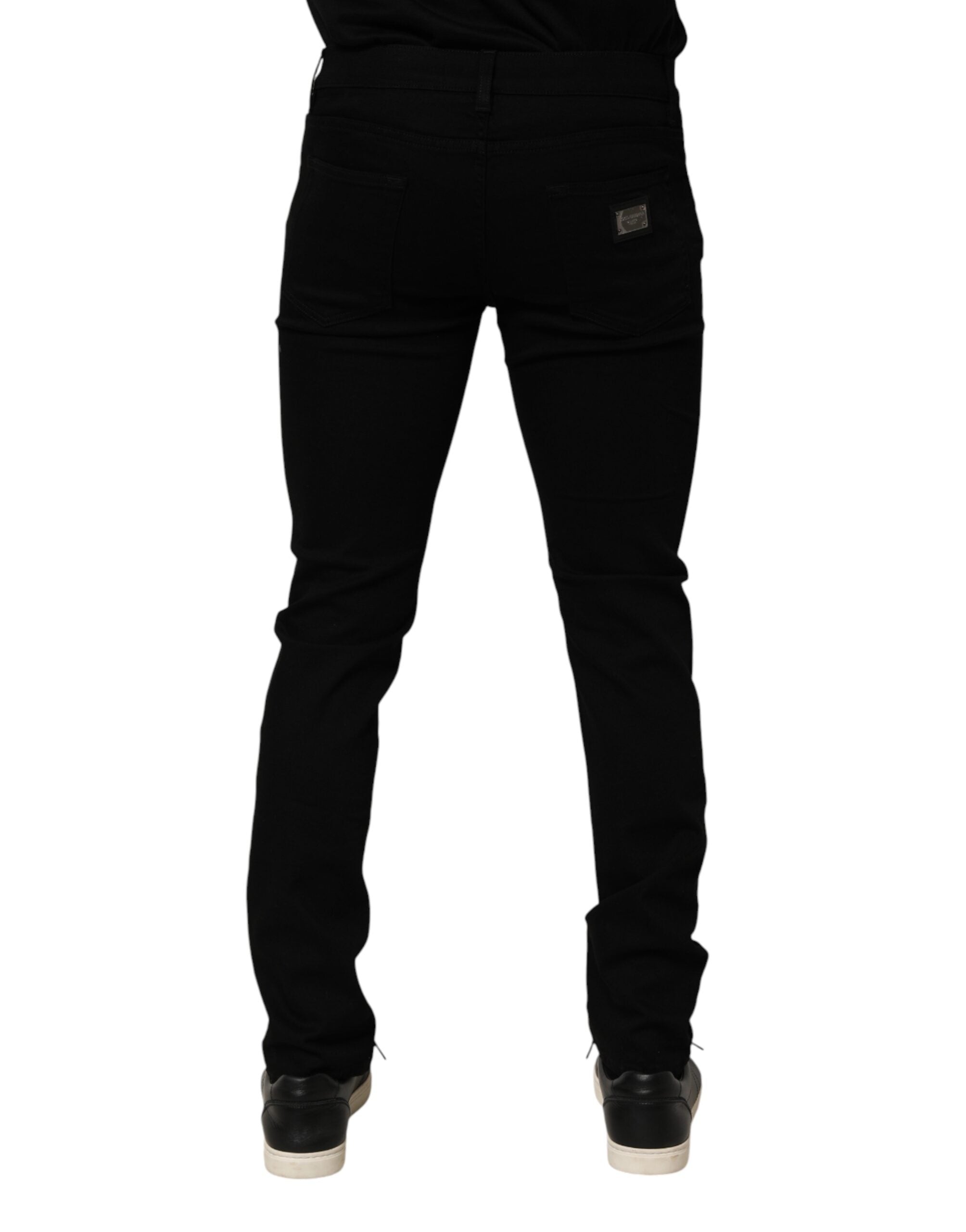 Dolce & Gabbana Schwarze Stretch-Baumwolljeans mit schmaler Passform für Herren