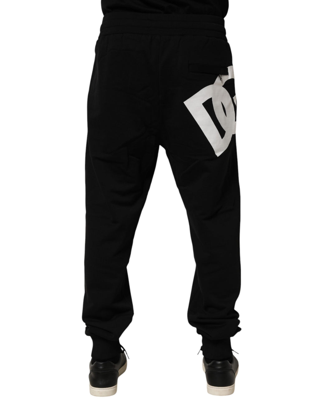 Dolce & Gabbana Schwarze Jogginghose mit DG-Logo aus Baumwolle