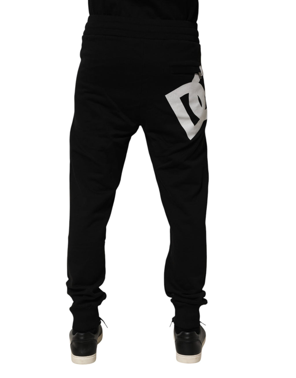 Dolce & Gabbana Schwarze Jogginghose mit DG-Logo aus Baumwolle