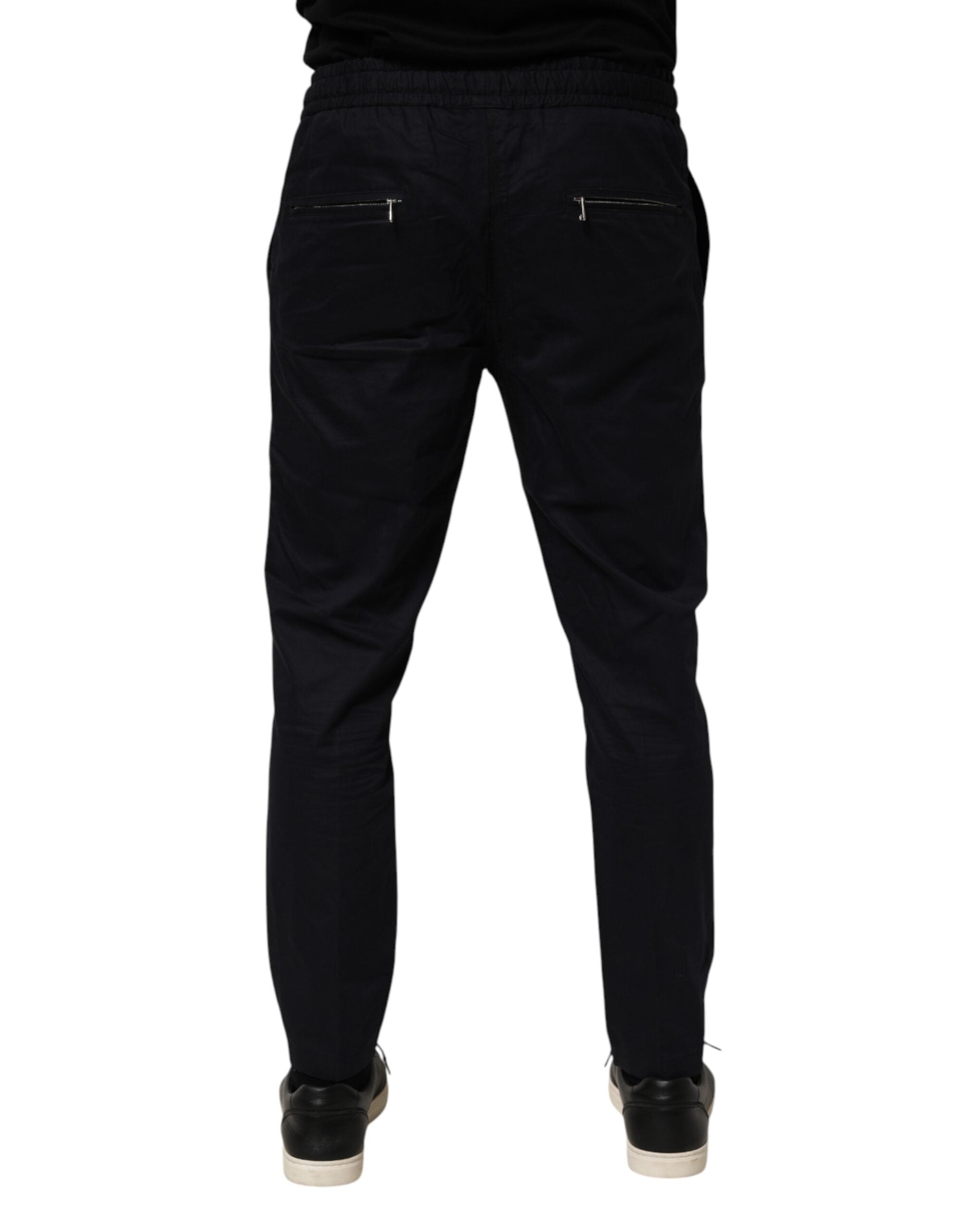 Dolce & Gabbana Schwarze Herren-Jogginghose mit Kordelzug in der Taille