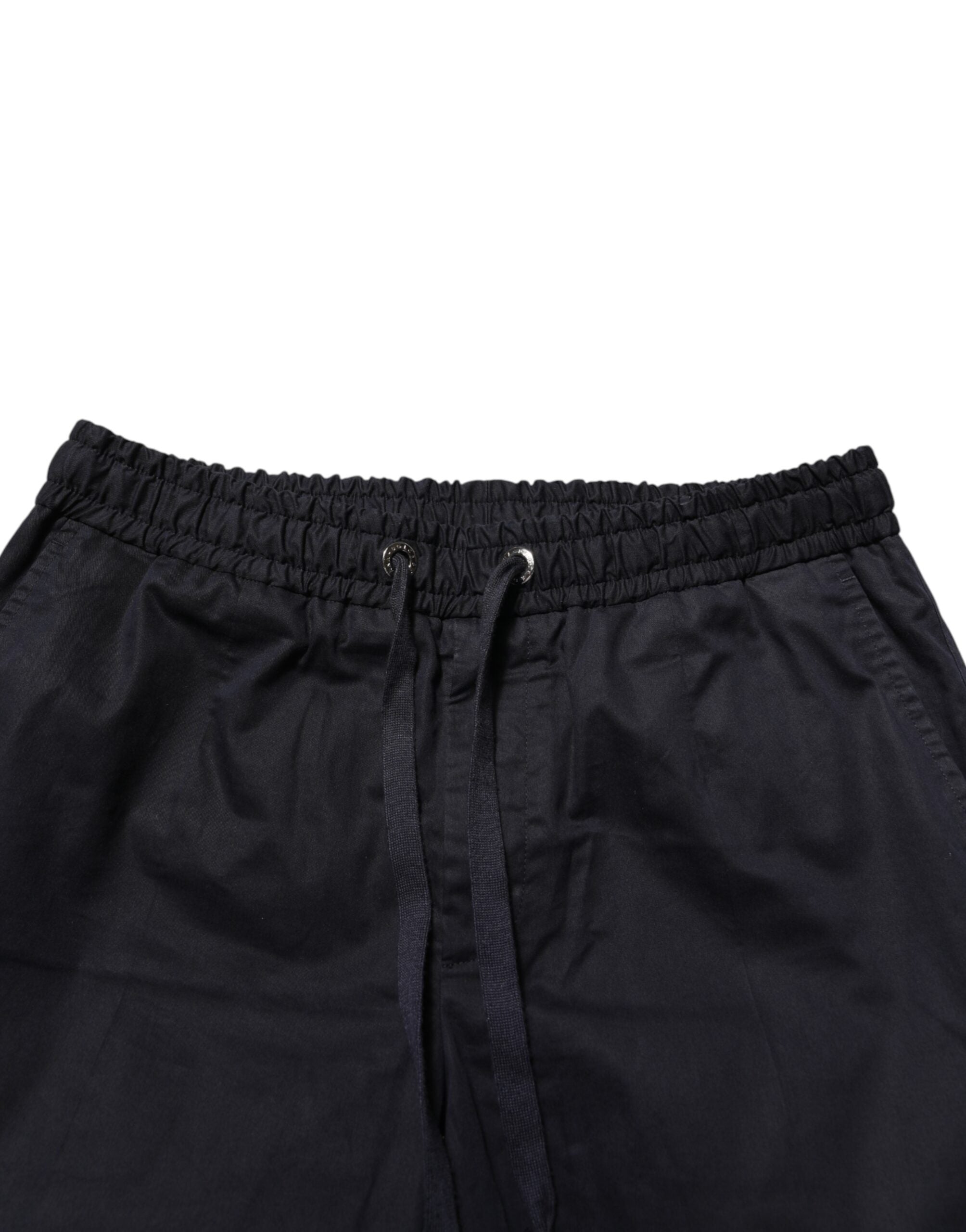 Dolce & Gabbana Schwarze Herren-Jogginghose mit Kordelzug in der Taille