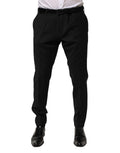 Dolce & Gabbana Black Wool Formal Dress Men Trouser Pants