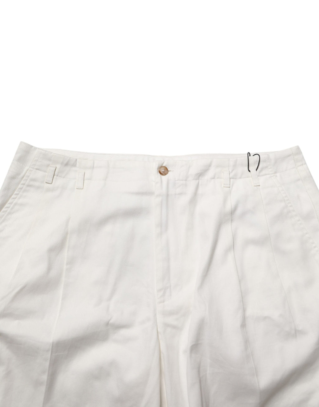 Dolce & Gabbana Weiße Baumwoll-Bermuda-Shorts für Herren mit mittlerer Taille