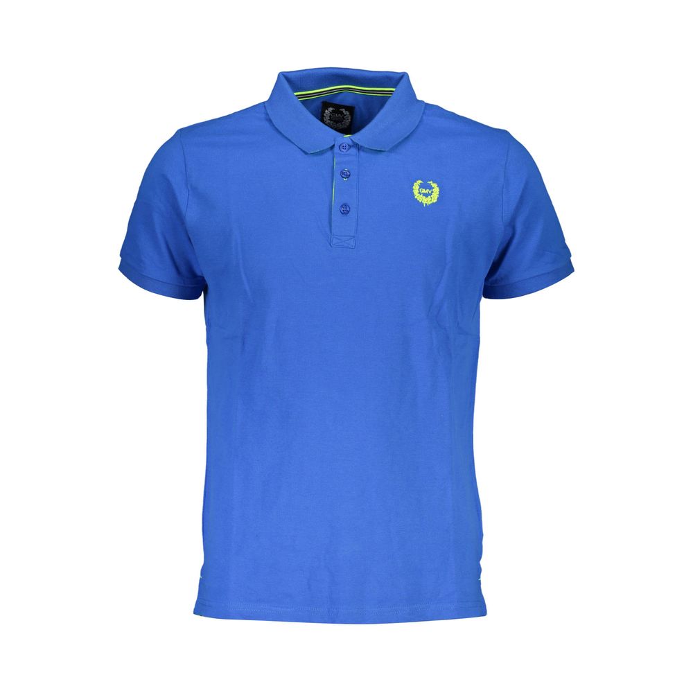 Gianmarco Venturi Blaues Baumwoll-Poloshirt