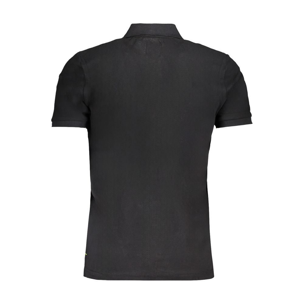 Gianmarco Venturi Schwarzes Baumwoll-Poloshirt