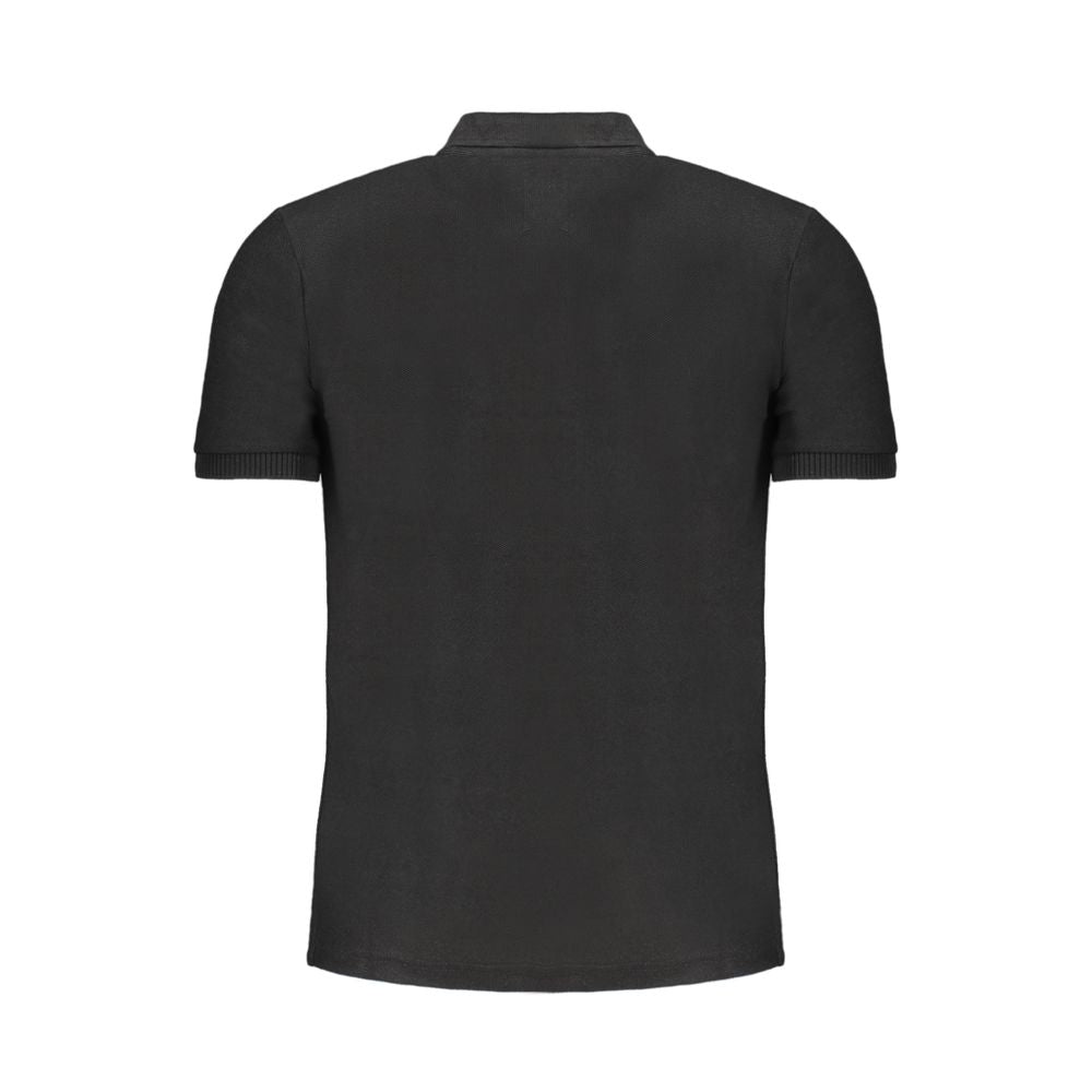 Gianmarco Venturi Schwarzes Baumwoll-Poloshirt
