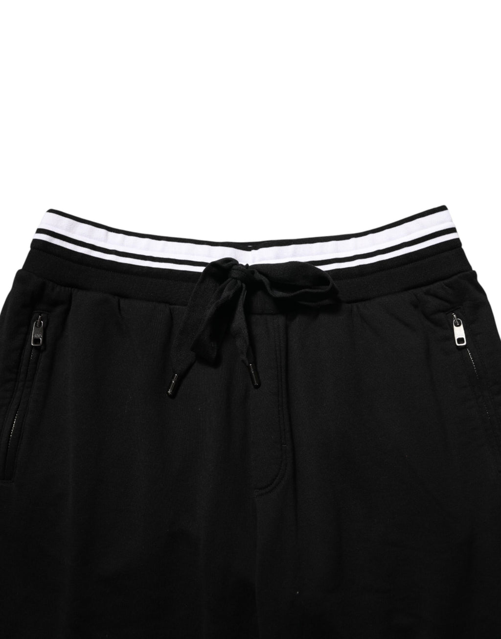 Dolce & Gabbana Schwarze Baumwoll-Jogginghose für Herren mit Herz-Jesu-Motiv