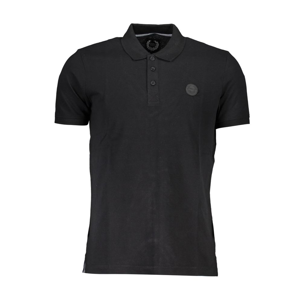 Gianmarco Venturi Schwarzes Poloshirt aus Baumwolle