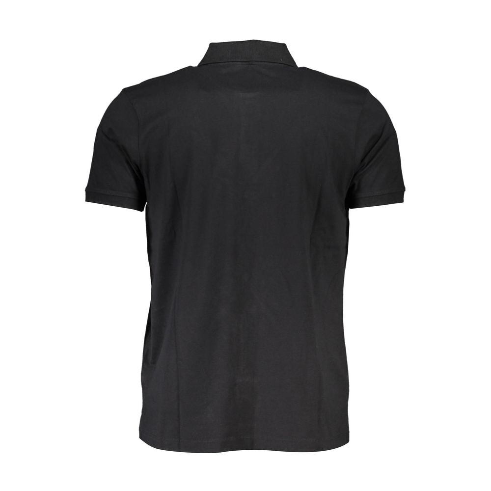 Gianmarco Venturi Schwarzes Baumwoll-Poloshirt