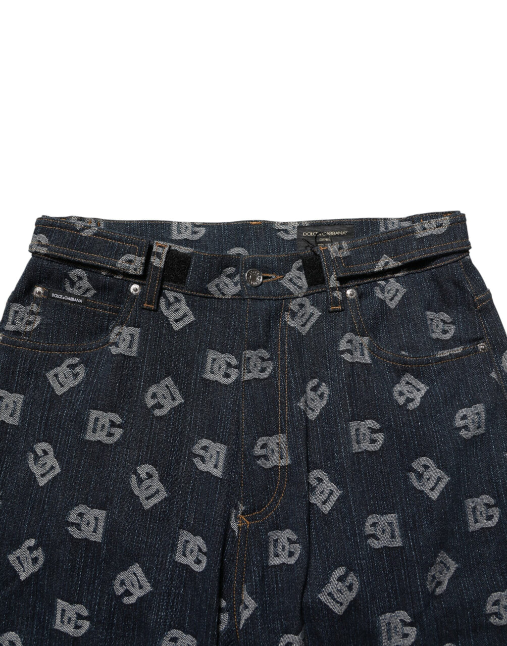 Dolce & Gabbana Gerade Jeans mit blauem Logo-Print für Herren