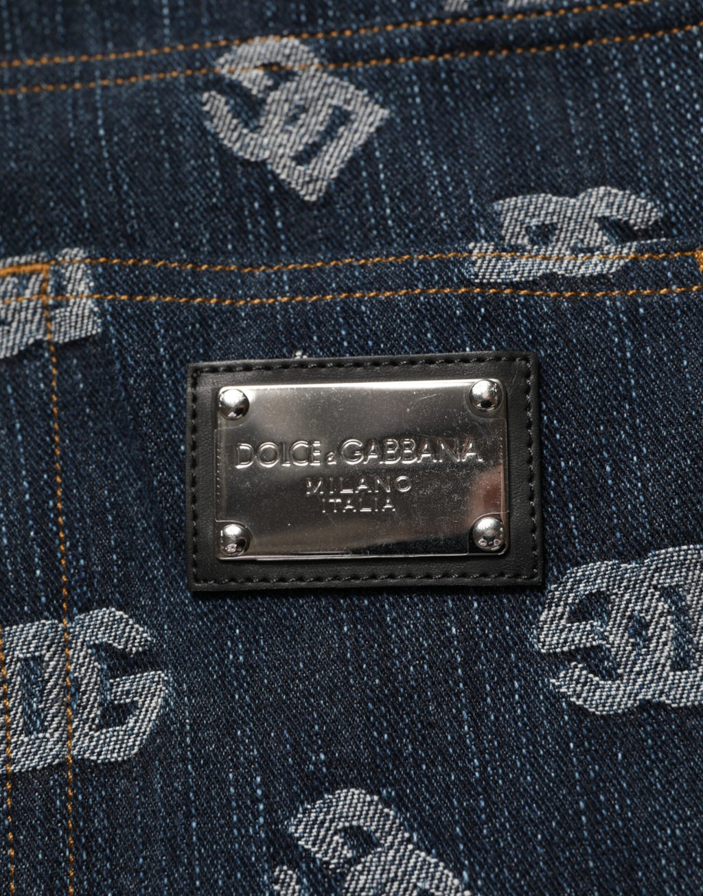 Dolce & Gabbana Gerade Jeans mit blauem Logo-Print für Herren