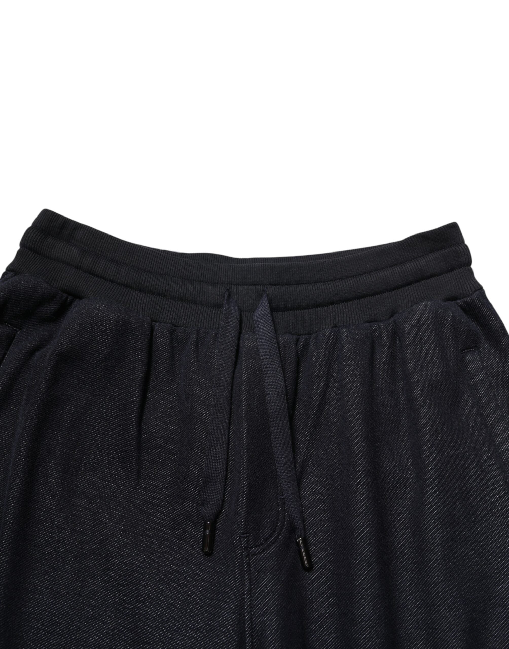 Dolce & Gabbana Schwarze Jogginghose aus Baumwollmischung mit Kordelzug