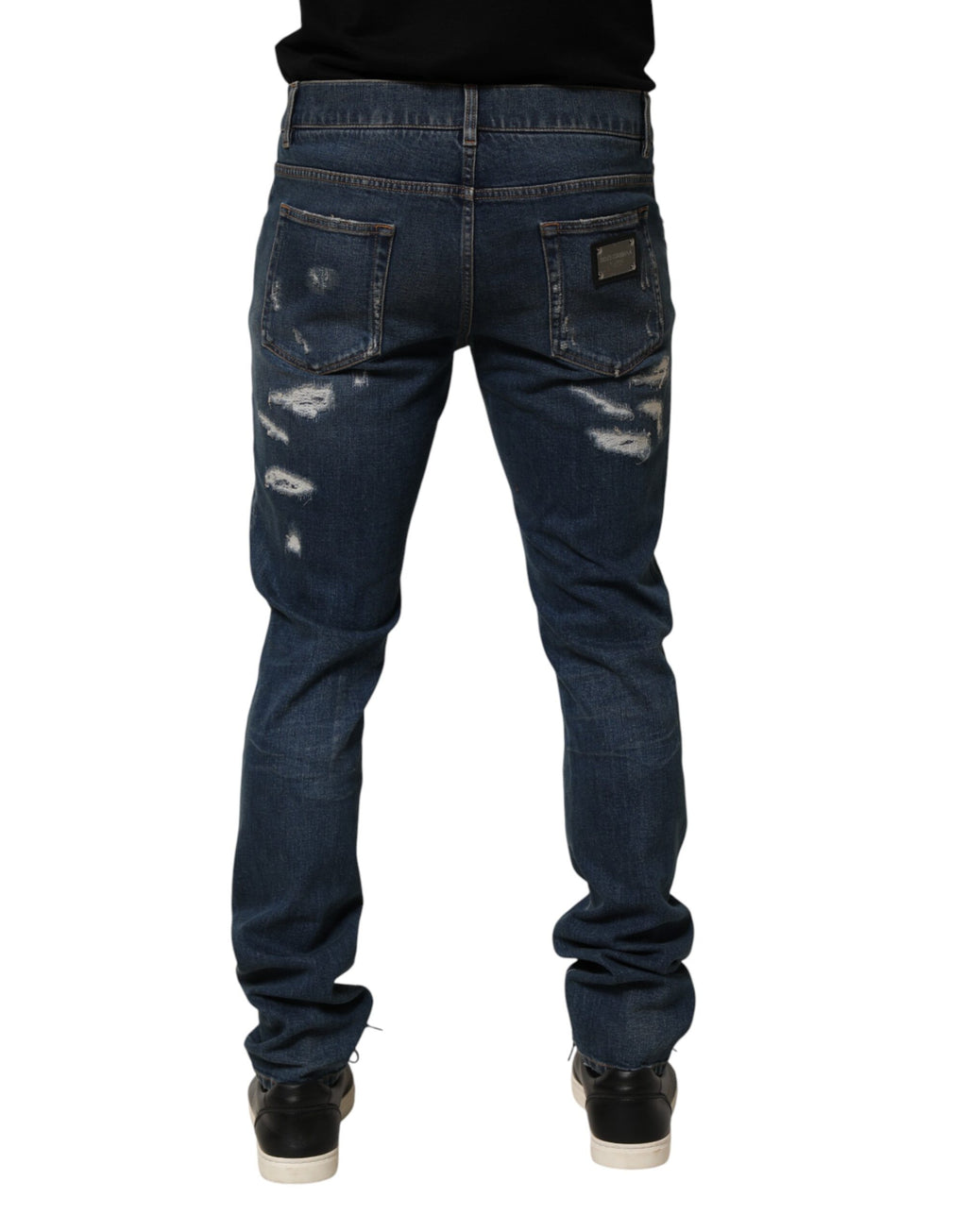 Dolce & Gabbana Blaue Distressed-Jeans aus Baumwolle für Herren