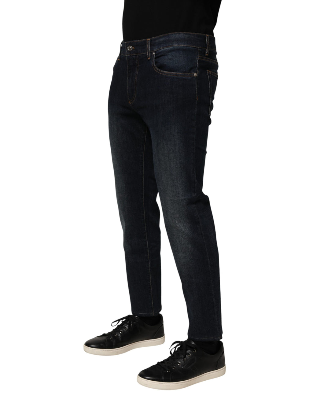 Dolce & Gabbana Dunkelblaue Herren-Skinny-Jeans aus Baumwolle