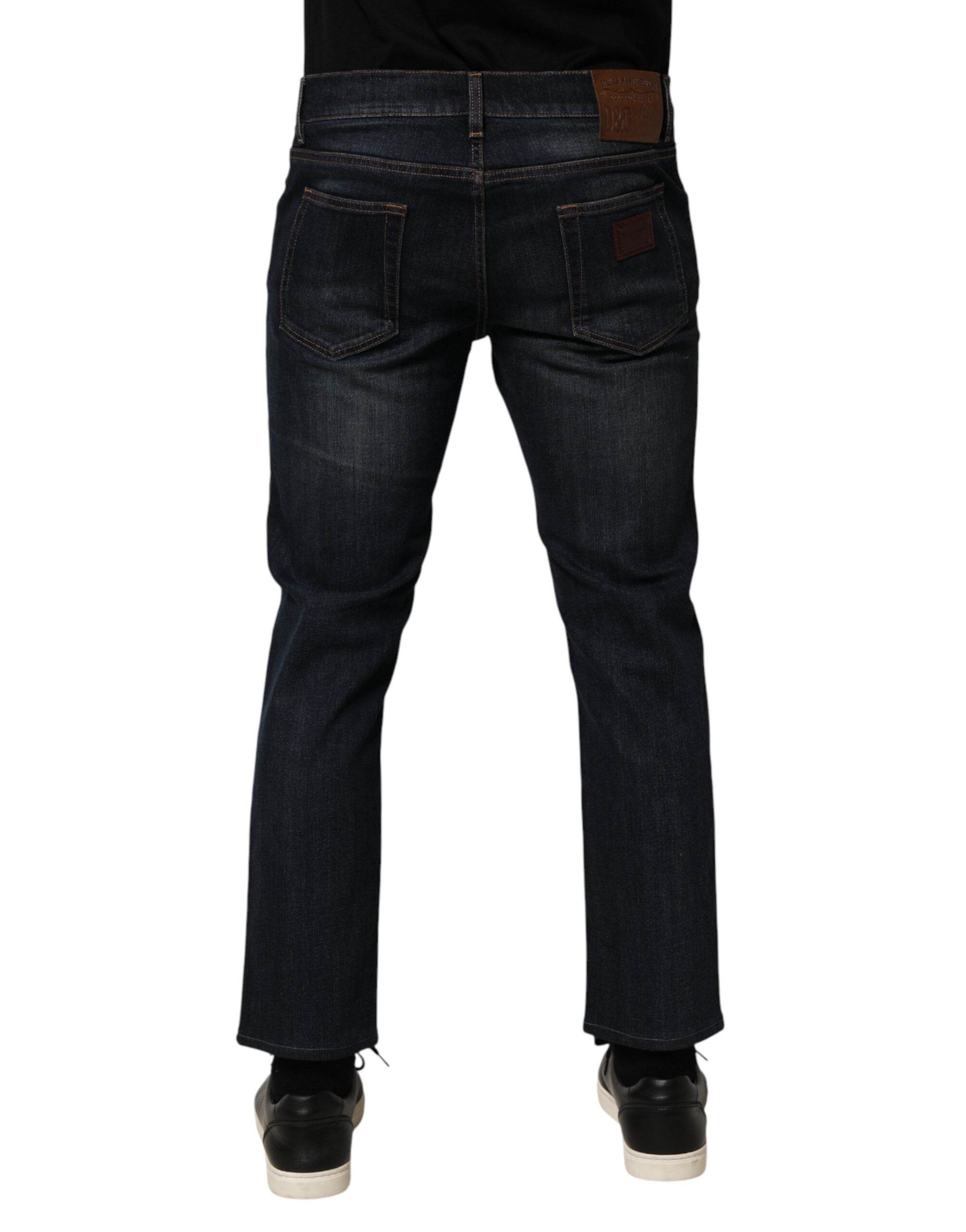 Dolce & Gabbana Dunkelblaue Herren-Skinny-Jeans aus Baumwolle