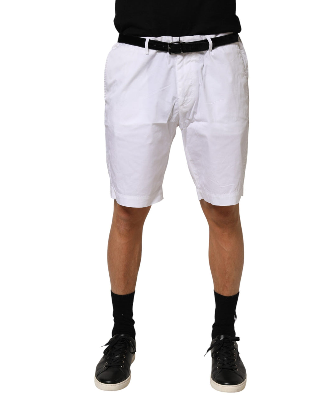 Dolce & Gabbana Weiße Baumwoll-Stretch-Bermuda-Shorts für Herren