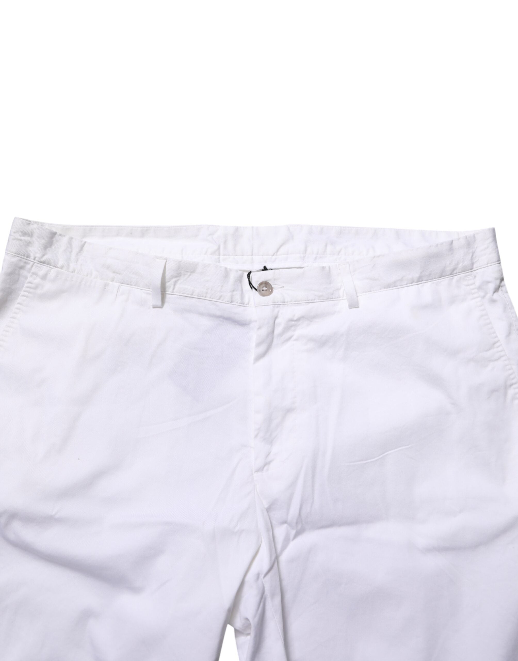 Dolce & Gabbana Weiße Baumwoll-Stretch-Bermuda-Shorts für Herren