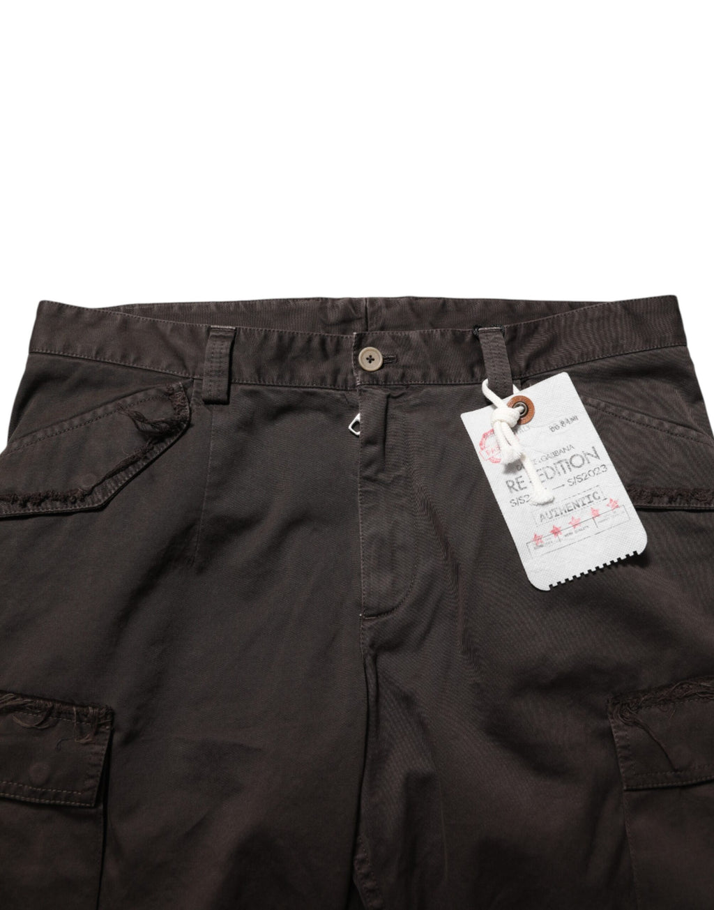 Dolce & Gabbana Braune Re-Edition Baumwoll-Cargo-Hose für Herren