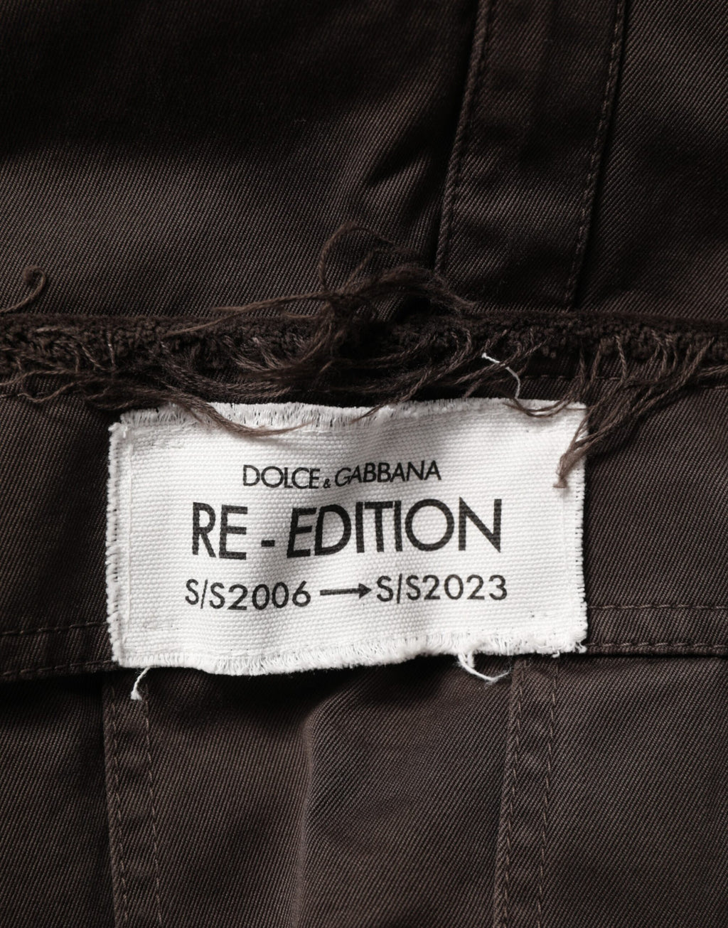 Dolce & Gabbana Braune Re-Edition Baumwoll-Cargo-Hose für Herren