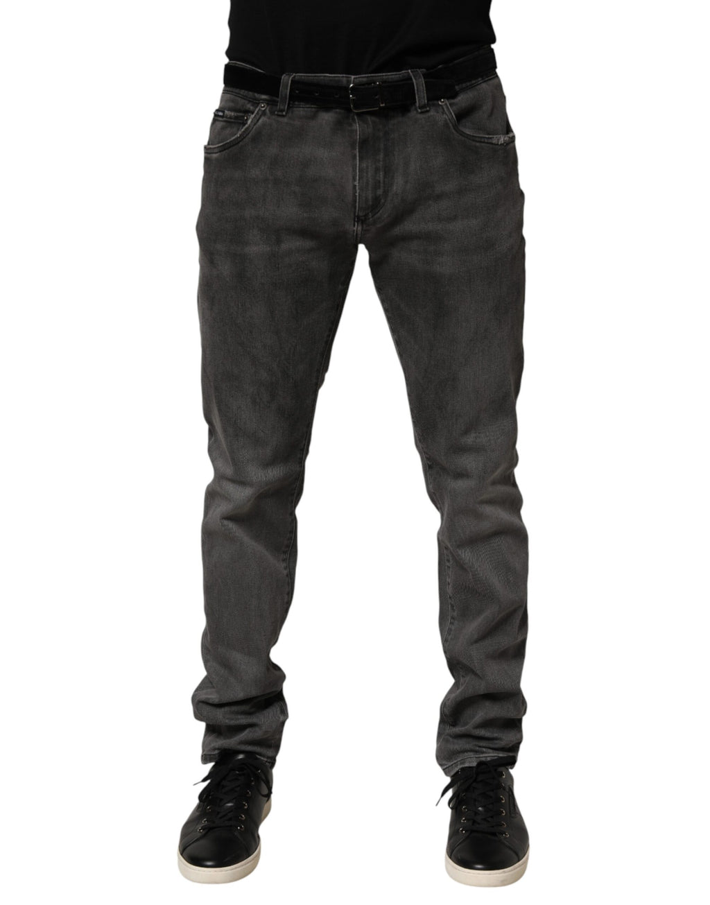 Dolce & Gabbana Dunkelgraue Skinny-Jeans aus Baumwolle für Herren
