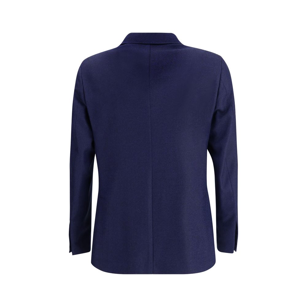 Gi Capri Blauer Wollmantel aus Fleece