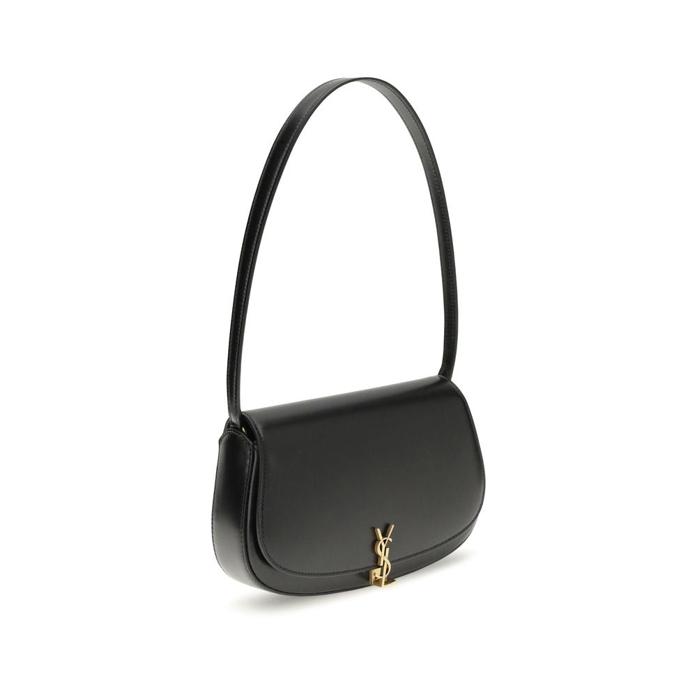 Saint Laurent Schwarze Schultertasche aus Kalbshaut Bos Taurus