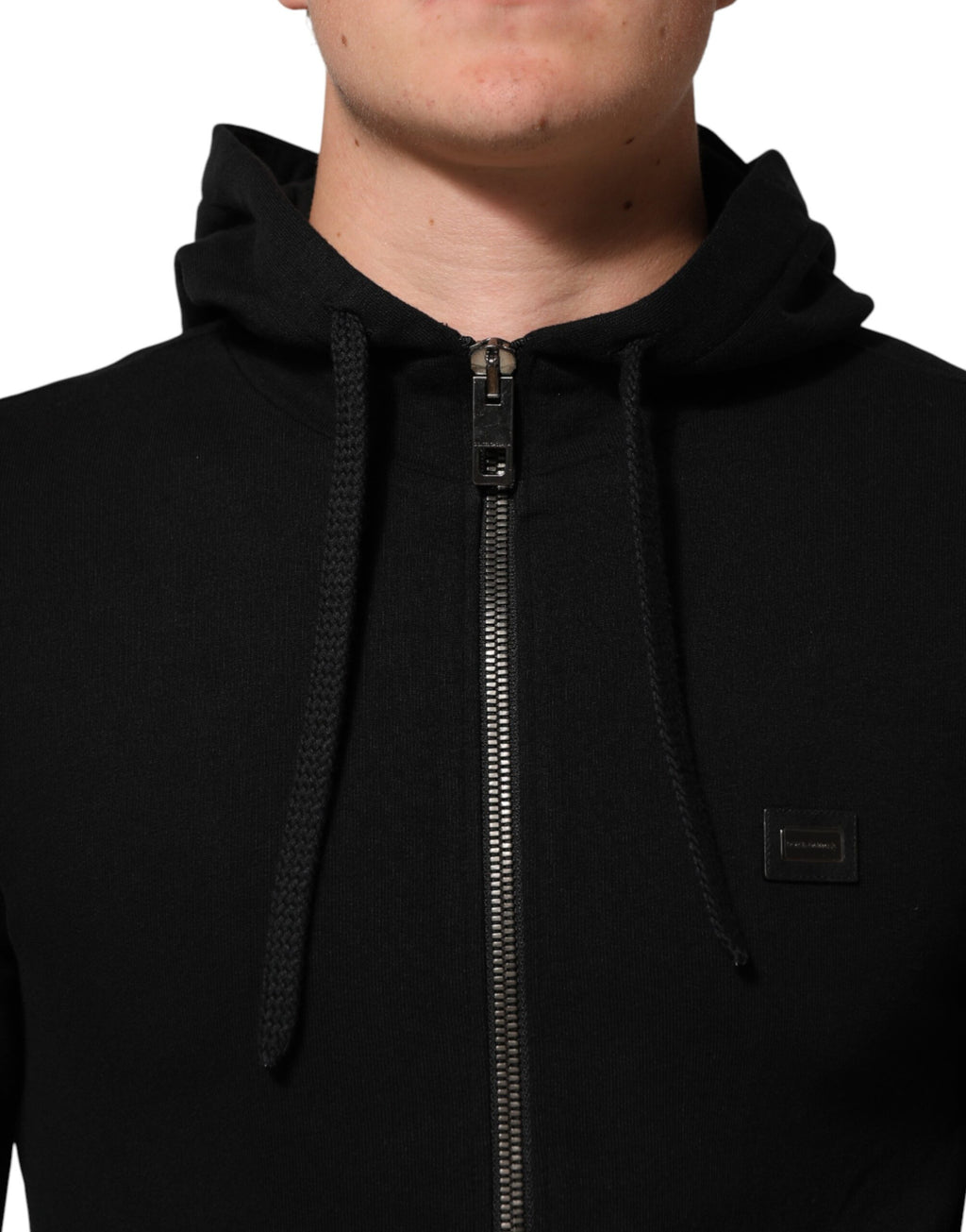 Dolce & Gabbana Schwarzer Kapuzenpullover aus Baumwolle für Herren