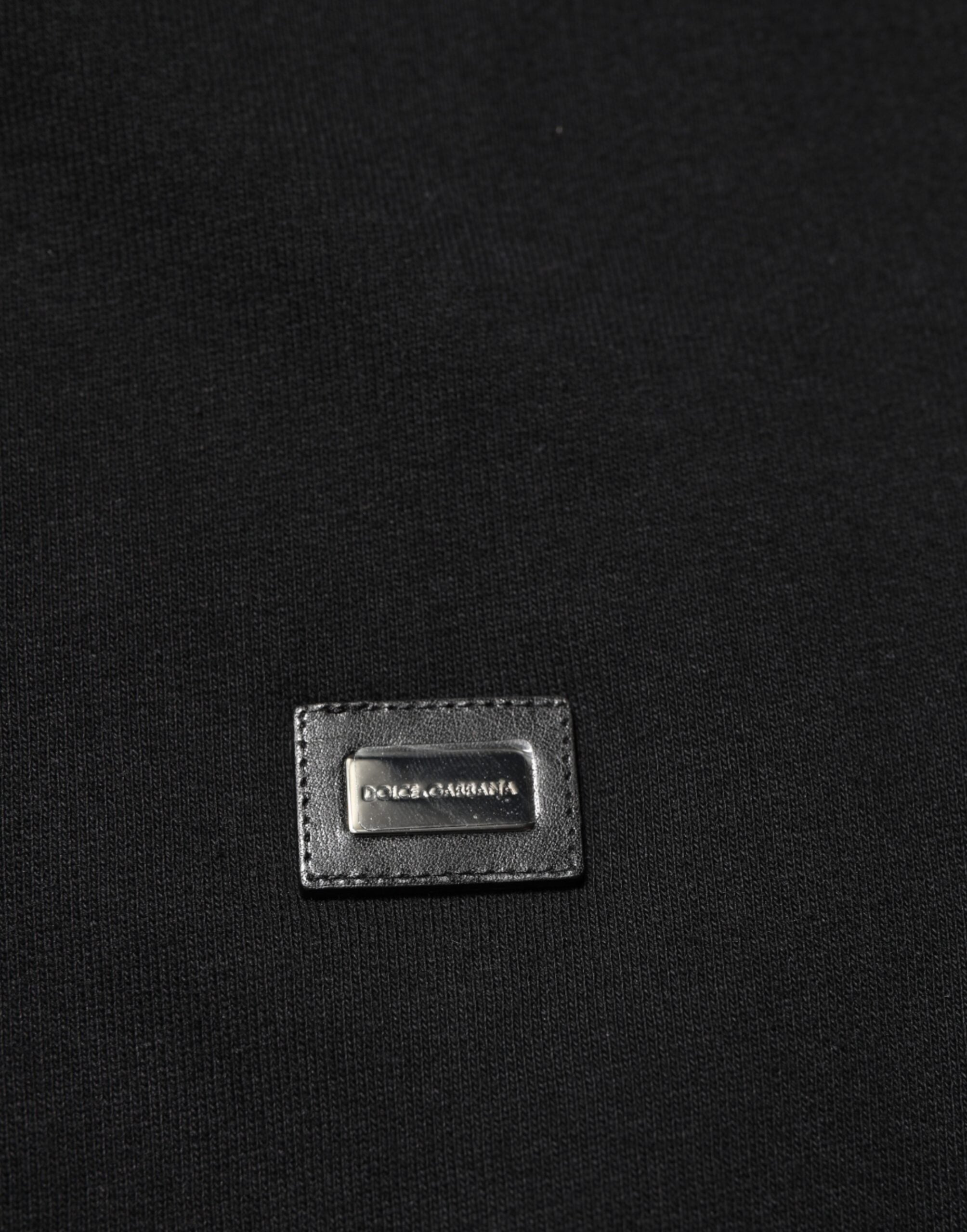 Dolce & Gabbana Schwarzer Kapuzenpullover aus Baumwolle für Herren