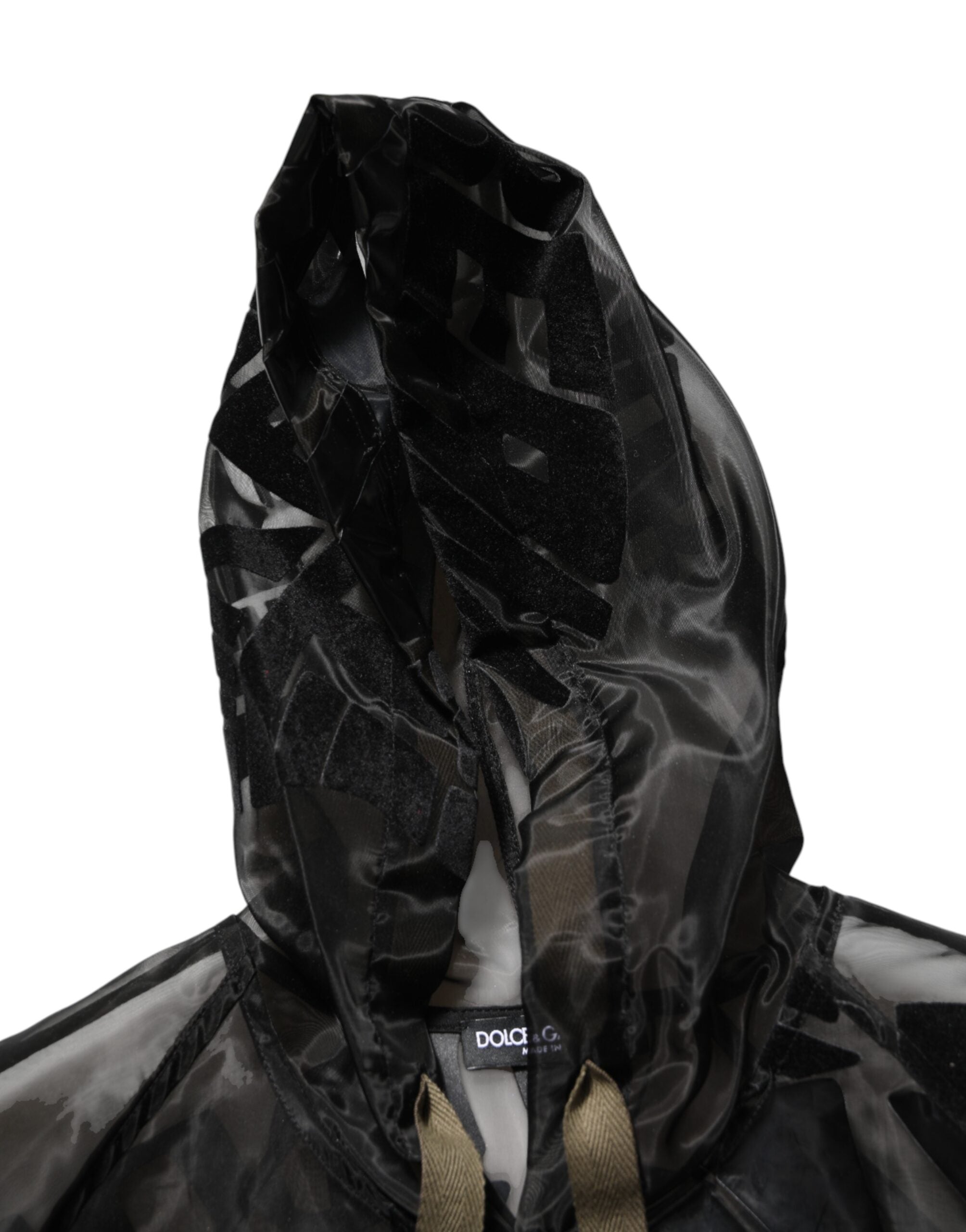 Dolce & Gabbana Schwarzer Camouflage-Kapuzenpullover für Herren mit durchgehendem Reißverschluss