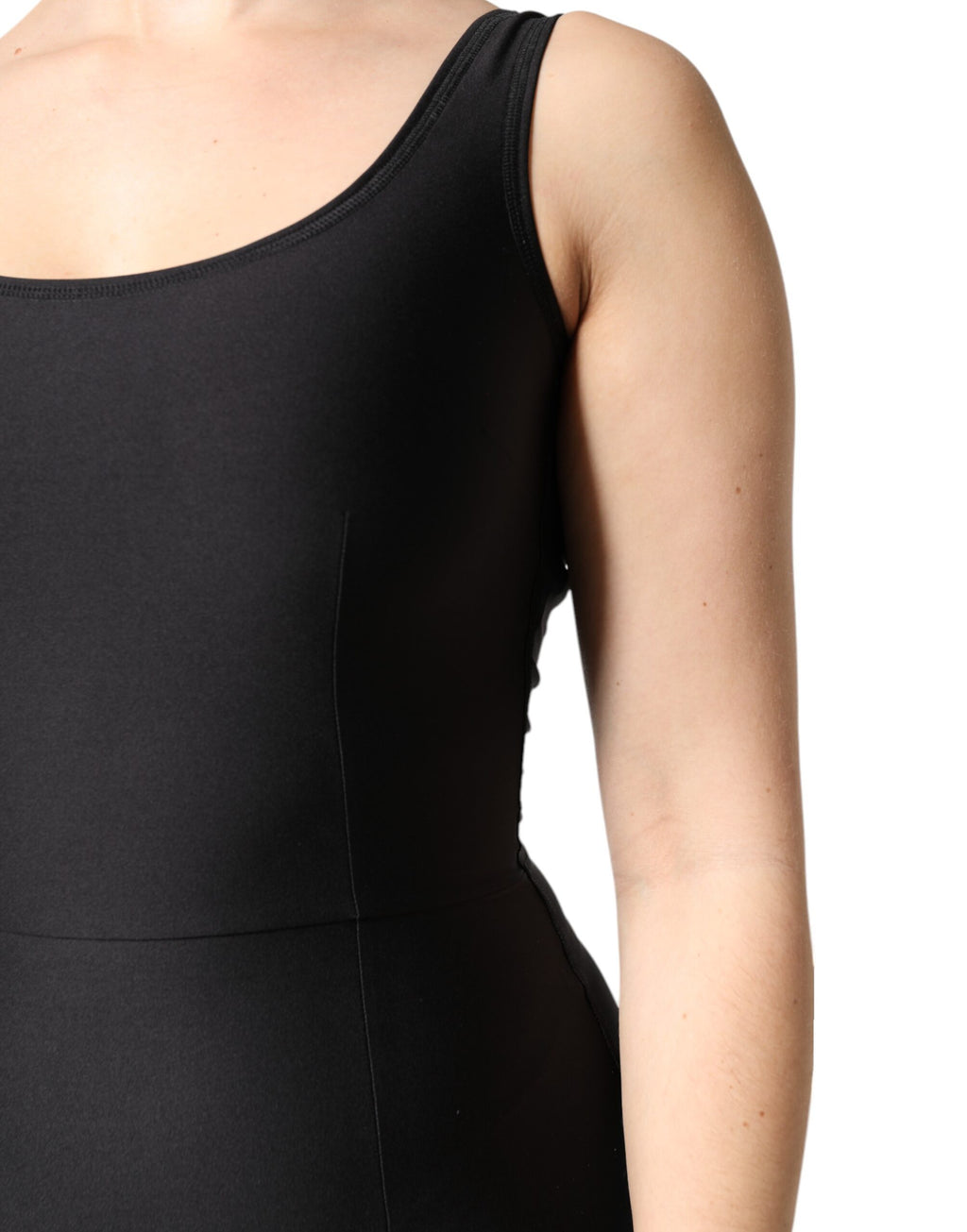 Dolce & Gabbana Schwarzer ärmelloser Bodycon Jumpsuit für Damen