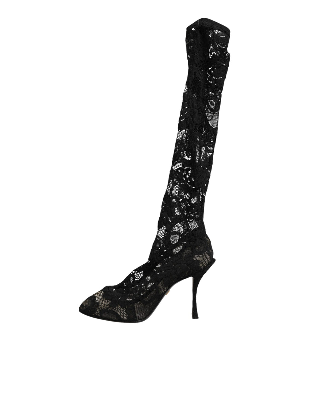 Dolce & Gabbana Zwarte Pumps Taormina Kanten Soklaarzen Schoenen