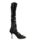 Dolce & Gabbana Zwarte Pumps Taormina Kanten Soklaarzen Schoenen