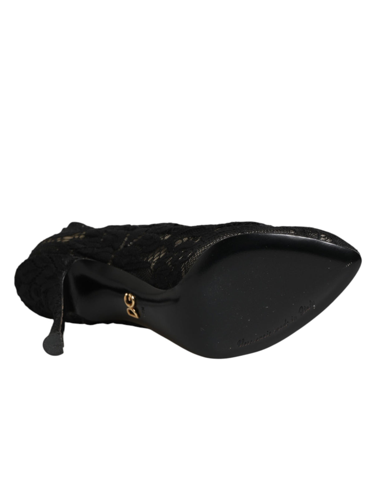 Dolce & Gabbana Zwarte Pumps Taormina Kanten Soklaarzen Schoenen