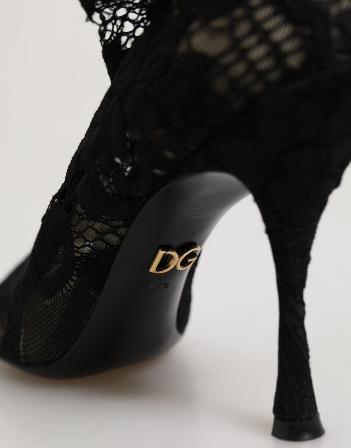 Dolce & Gabbana Zwarte Pumps Taormina Kanten Soklaarzen Schoenen