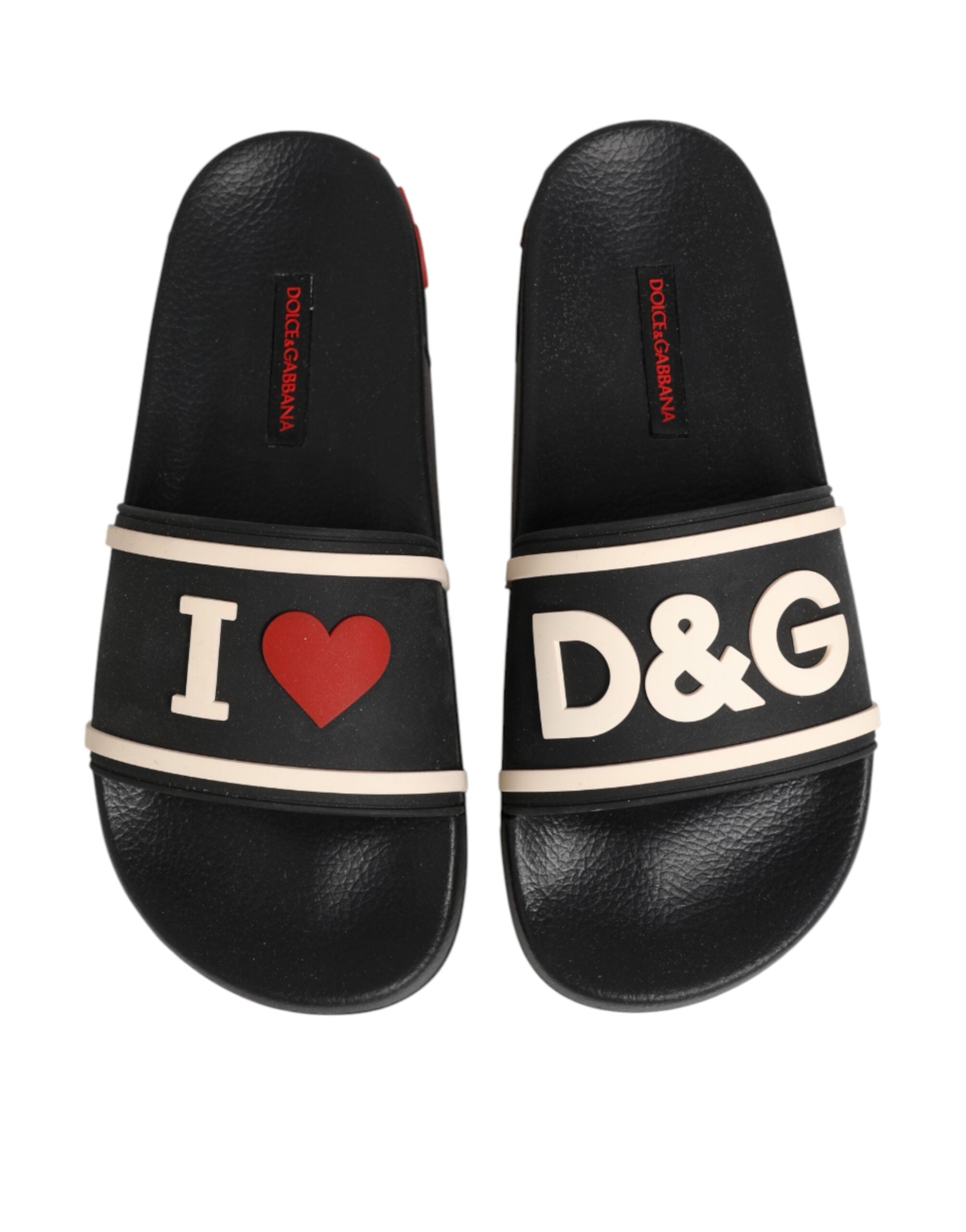 Dolce & Gabbana Schwarze Gummisandalen