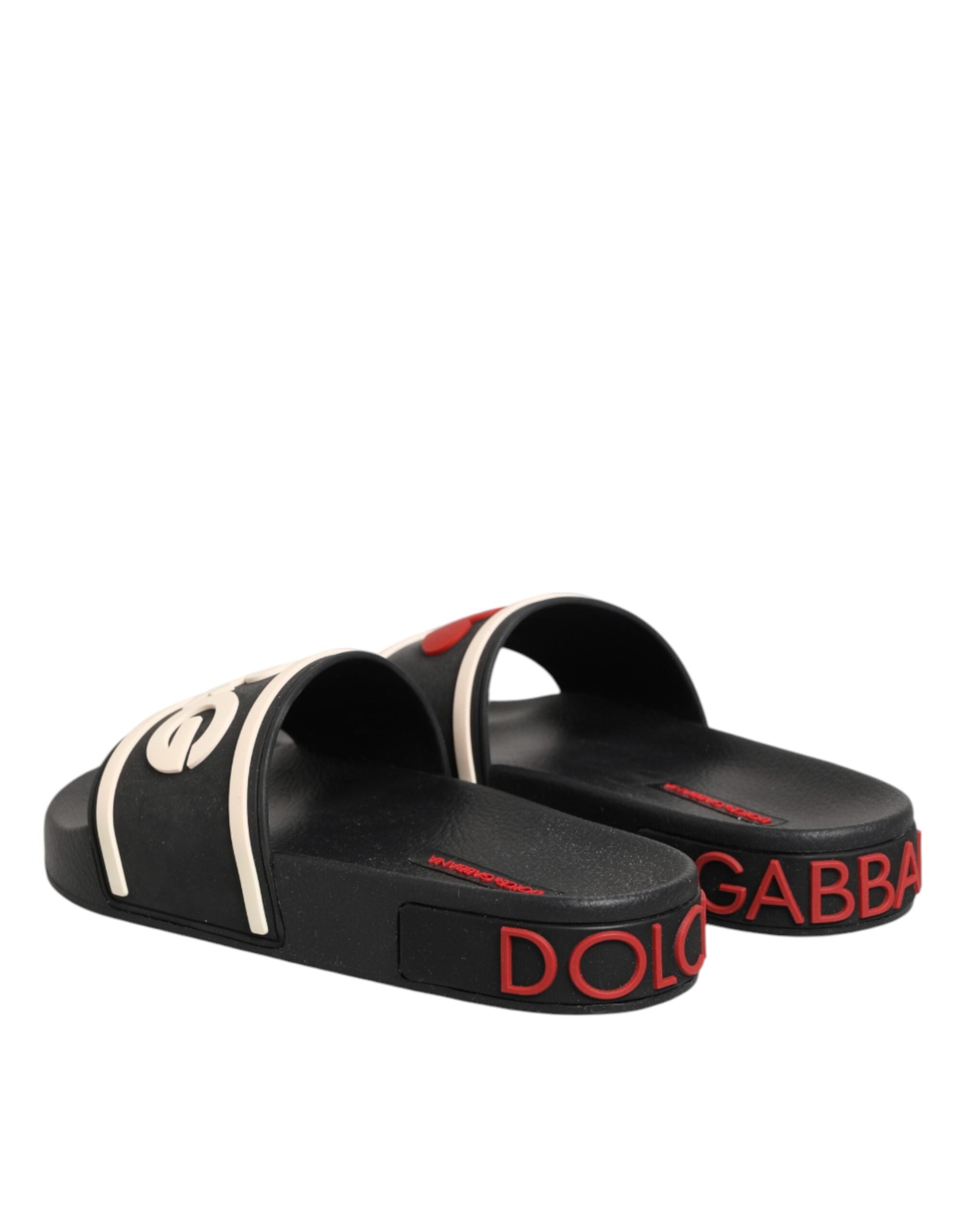 Dolce & Gabbana Schwarze Gummisandalen