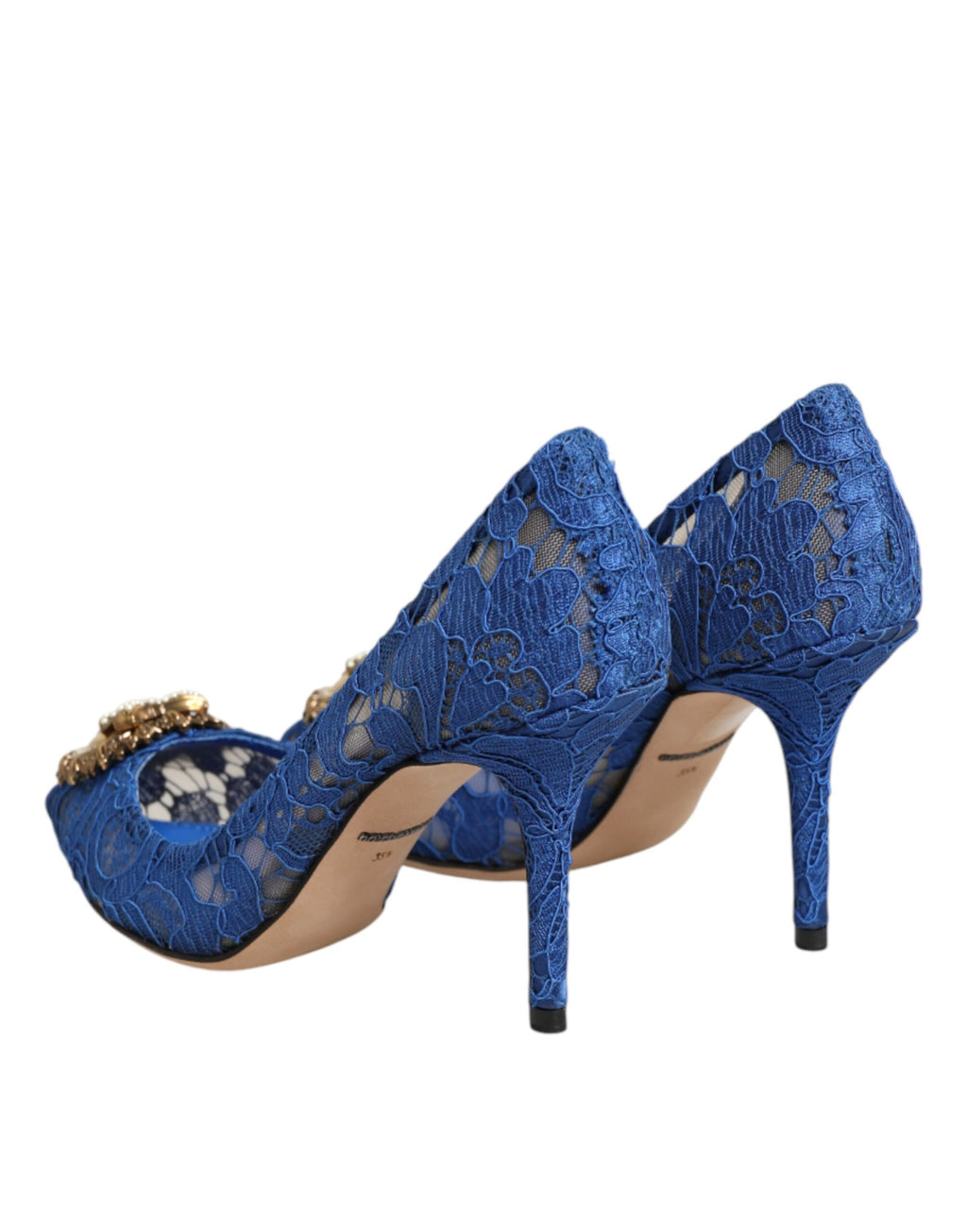 Dolce & Gabbana Taormina-Spitze DEVOTION Pumps in Blau \