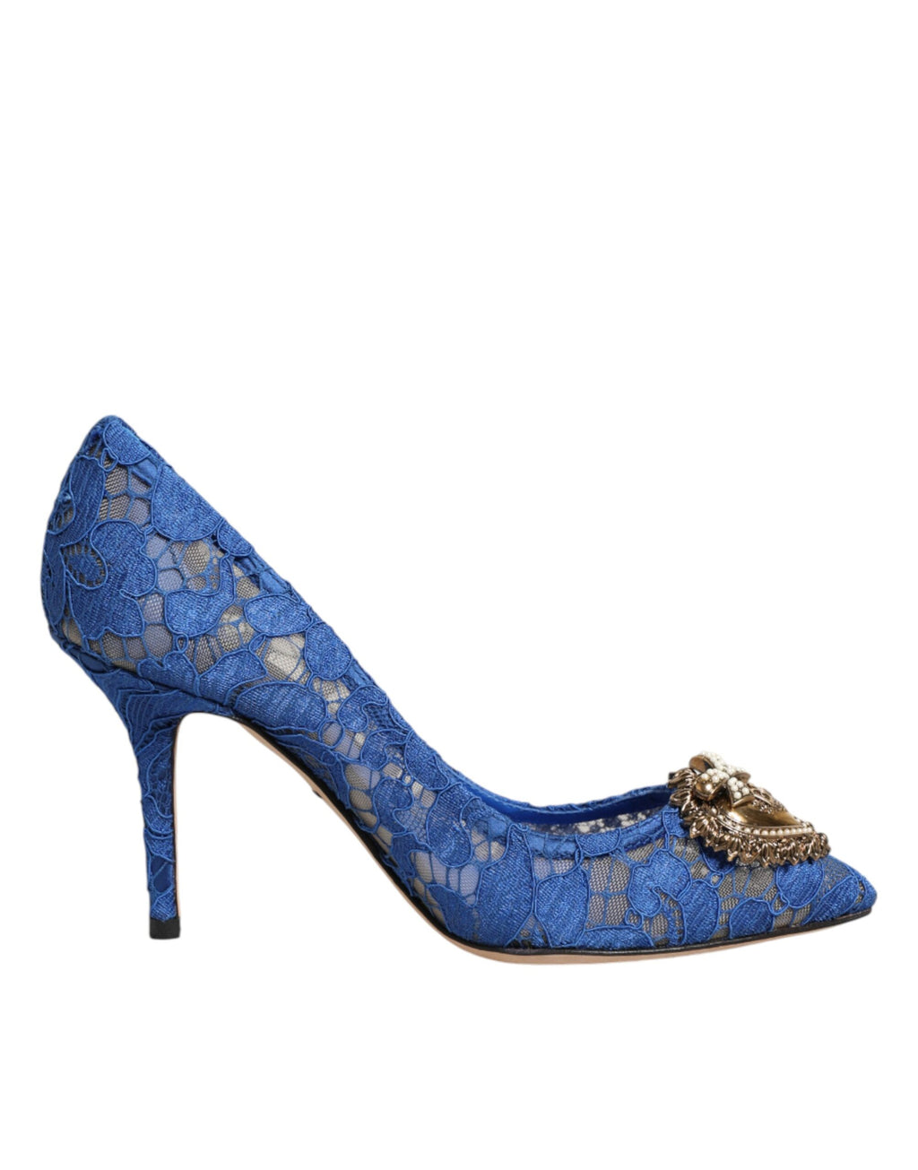 Dolce & Gabbana Taormina-Spitze DEVOTION Pumps in Blau \